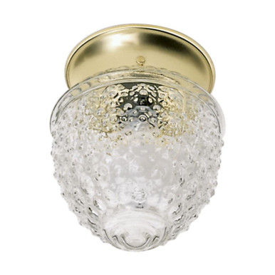 1 Light 5 Inch Wide Flush Mount with Pineapple Glass by Nuvo SF77/125 - SF77/125