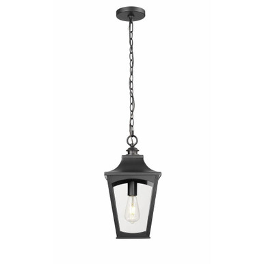Curry 1 Light Outdoor Pendant 17.5 Inch Tall and 9 Inch Wide by Millennium - 10931-PBK