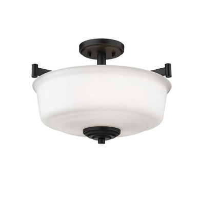 Burbank 3 Light 17 Inch Wide Semi Flush Mount by Millennium - 163-MB