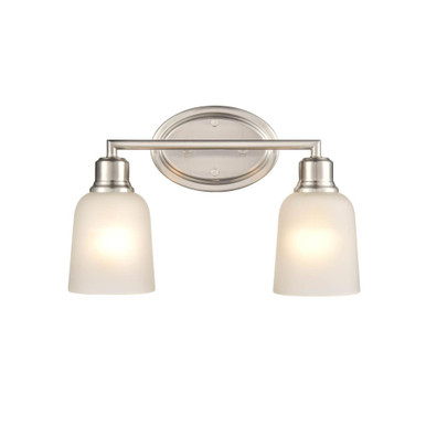 Amberle 2 Light Bath Vanity 10 Inch Tall and 15.25 Inch Wide by Millennium - 2802-BN