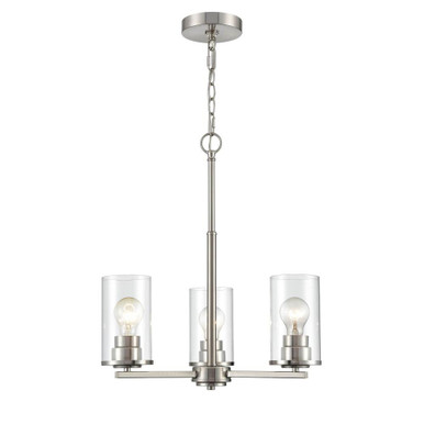 Verlana 3 Light Chandelier 21.25 Inch Tall and 19 Inch Wide by Millennium - 2713-BN