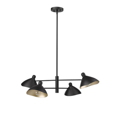 Warhol 4 Light Chandelier 9 Inch Tall and 34.5 Inch Wide by Millennium - 12804-MB