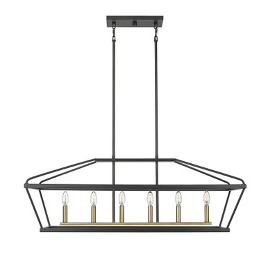Surrey 6 Light Chandelier 15.25 Inch Tall and 42 Inch Wide by Millennium - 13406-MB/VB