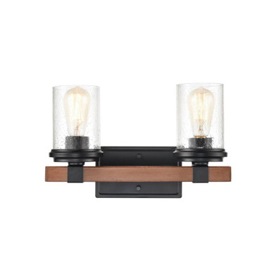 Taos 2 Light Bath Vanity 10.25 Inch Tall and 15 Inch Wide by Millennium - 3802-MB/WG