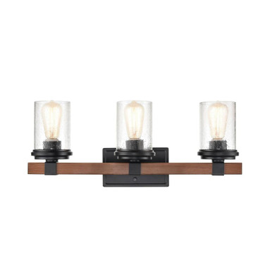 Taos 3 Light Bath Vanity 10.25 Inch Tall and 23 Inch Wide by Millennium - 3803-MB/WG