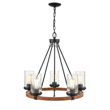 Taos 5 Light Chandelier 24.5 Inch Tall and 26 Inch Wide by Millennium - 3825-MB/WG