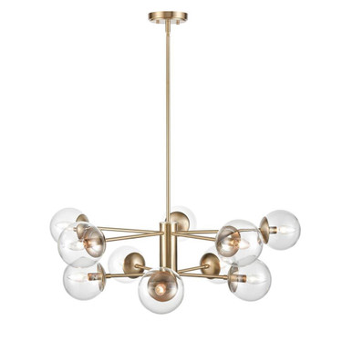 Avell 10 Light Chandelier 11 Inch Tall and 36 Inch Wide by Millennium - 8150-MG