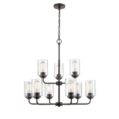 Moven 9 Light Chandelier 26.75 Inch Tall and 28 Inch Wide by Millennium - 9609-RBZ