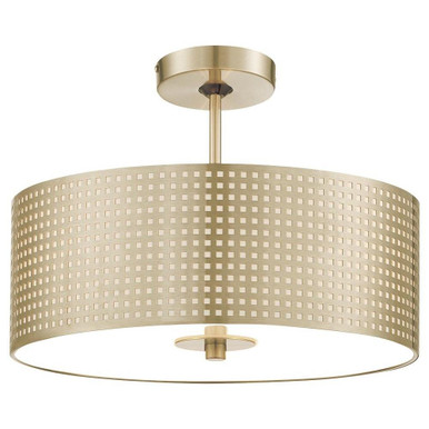 Grid 3 Light 16.13 Inch Wide Semi Flush Mount by George Kovacs - P5747-695