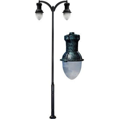 200 Inch 2 Light Drop Light Post Mount by Dabmar - GM9280-VG-INC