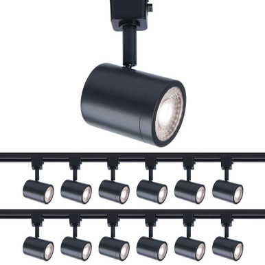 Charge 11W 1 LED Line Voltage H Track Head by WAC Limited H-8010-30-BK-12