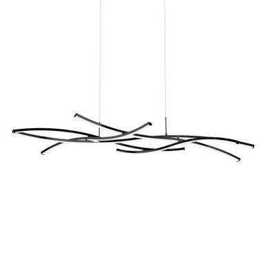 Divergence 78.5W 9 LED Linear Chandelier 22.38 Inch Wide by dweLED - PD-60964-BK