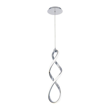Interlace 21W 1 LED Small Pendant by Dweled - pd-47821-ch