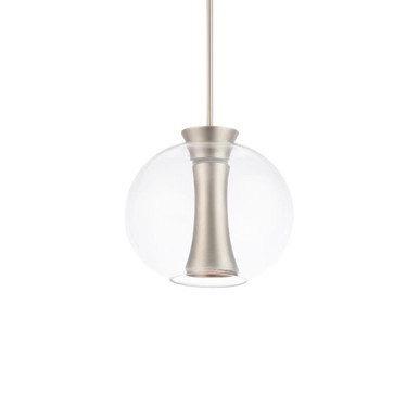 Echo 10.6W 1 LED Mini Pendant 8.5 Inch Tall and 9.5 Inch Wide by dweLED - PD-41210-BN