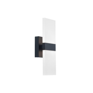 Roland 14.53W 2 LED Wall Sconce 12 Inch Tall and 2.5 Inch Wide by dweLED - WS-83212-BK