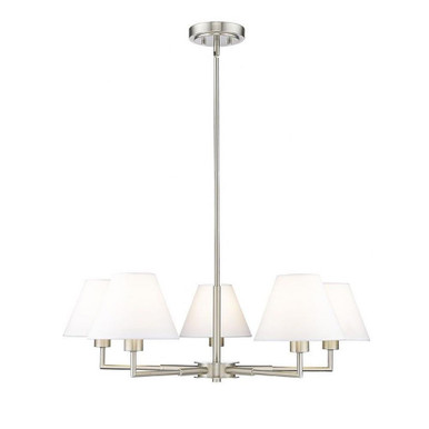 Leila 5 Light Chandelier In Modern Style 10.75 x 34 Inches Wide by Z-Lite - 744-34R