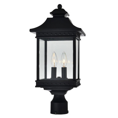 Cleveland 2 Light Outdoor Post Lantern 20.2 x 9 Inches by CWI  - 0416PT9-2-101