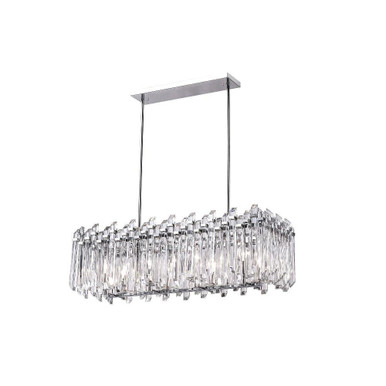 Henrietta 8 Light Modern Linear Chandelier by CWI - 1065P33-8-601-RC