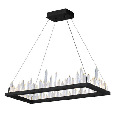 Juliette LED Light Small Linear Chandelier by CWI - 1043P44-101-RC