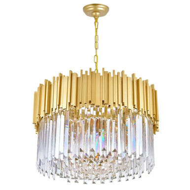 Deco 7 Light Medium Chandelier by CWI - 1112P24-7-169