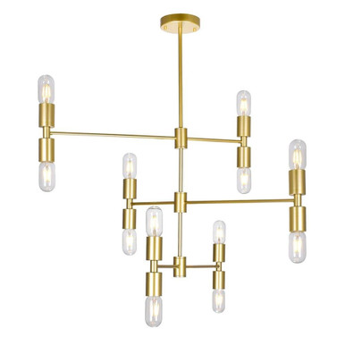 Hand Crank 12 Light Large Chandelier by CWI - 1227P34-12-169