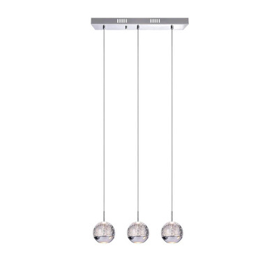 Perrier 3 Light Mini Island Chandelier by CWI - 5444P16C-RC