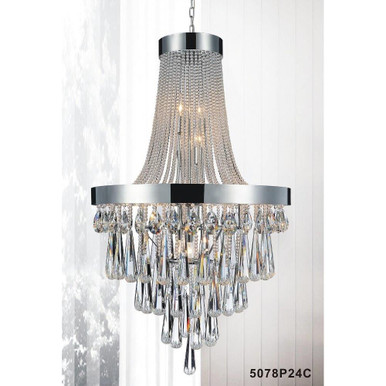 Vast 13 Light Medium Chandelier by CWI - 5078P24C (Clear)