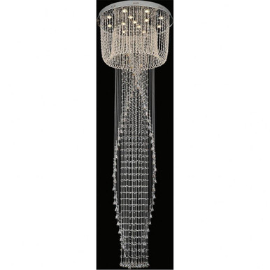 Hallway 13 Light 32 Inch Wide Flush Mount by CWI - 6628C26C