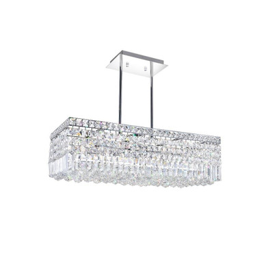 Colosseum 8 Light Medium Linear Chandelier by CWI - 8030P26C-RC
