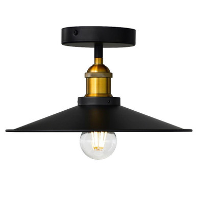 Brave 1 Light 13 Inch Wide Flush Mount by CWI - 9605C13-1-101