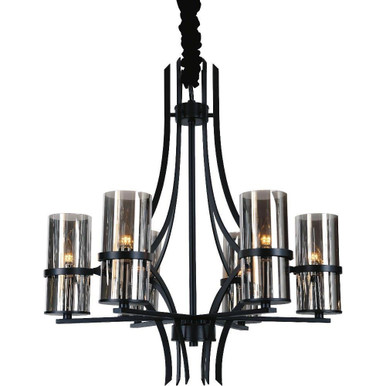Vanna 6 Light Large Chandelier by CWI - 9858P27-6-101