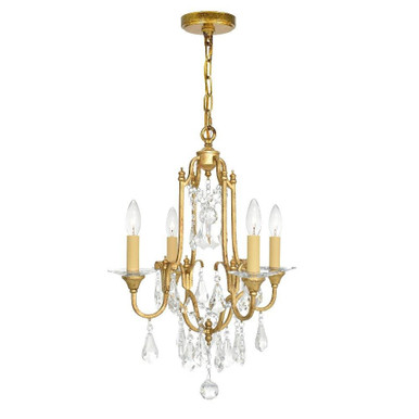 Electra 4 Light Small Chandelier by CWI - 9836P17-4-125