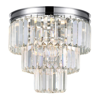 Weiss 8 Light 12 Inch Wide Flush Mount by CWI - 9969C12-8-601