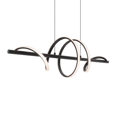 Spin 41W 1 LED Medium Pendant by Dals - BRPD40-CC-BK