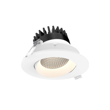 Revolve 15W 1 LED Round Recessed Gimbal by DALS  - GBR04-DW-WH