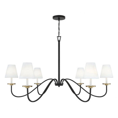 6 Light Oversized Shaded Chandelier by Meridian - M100106BNB