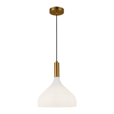 Belleview 1 Light Pendant 14.25 Inch Tall and 11.88 Inch Wide by Alora - PD532312AGOP
