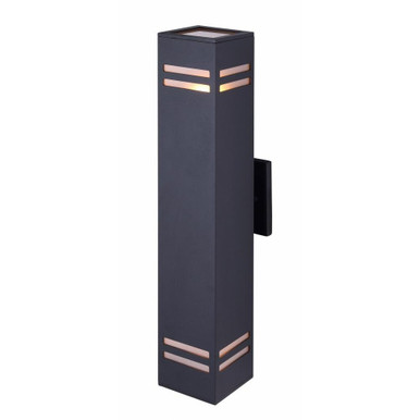 Tay 2 Light Outdoor Wall Lantern 20 Inch Tall by Canarm - IOL309BK