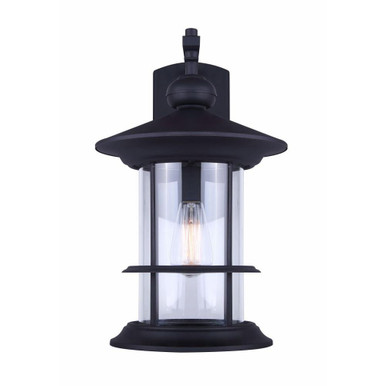 Treehouse 1 Light Outdoor Wall Lantern 19 Inch Tall by Canarm - IOL314BK
