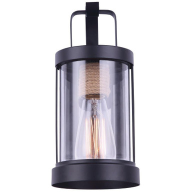 Delano 1 Light Outdoor Wall Lantern by Canarm - IOL457BKR