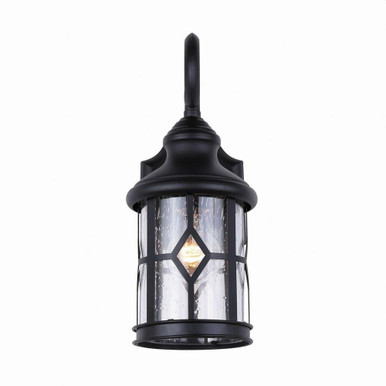 1 Light Outdoor Wall Lantern 13.38 Inch Tall by Canarm - IOL208BK