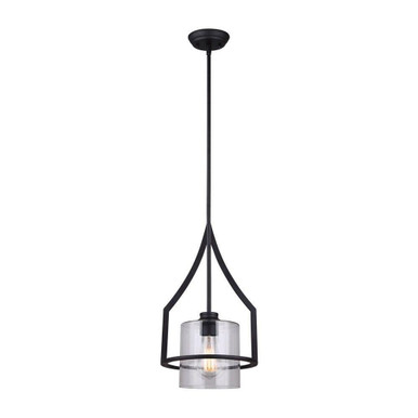 Warren 1 Light Pendant 55.63 Inch Tall by Canarm Inc - IPL375A01BK10