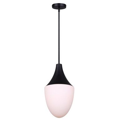 Evlin One Light Small Pendant by Canarm Inc - IPL1121A01BK
