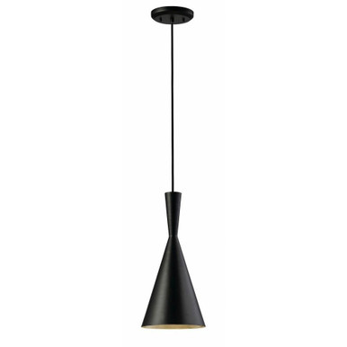 Rocco 1 Light Small Pendant by Canarm Inc - IPL183B01BK