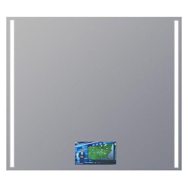 Fusion Lighted Mirror with 15 Inch TV 48 Inch Wide by Electric Mirror - FUS-156-AV-4842