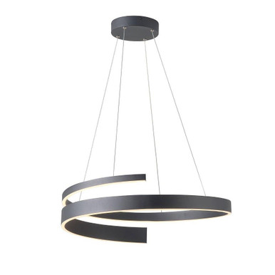 New York 48W LED Pendant 6 Inch Tall and 24 Inch Wide by LumPure - 5714-848ROP-BK-3