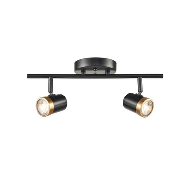 Oeil De Base 2 Light Track Light 6.25 Inch Tall and 15.25 Inch Wide by DVI - DVP19985EB+MF