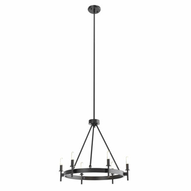 Cambrai 6 Light Chandelier 19 Inch Tall and 21.5 Inch Wide by DVI - DVP27326MF+EB