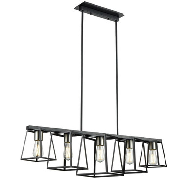 Cape Breton 5 Light Linear Chandelier 11 Inch Tall X 42.75 Inch Wide by DVI - DVP29004MF+EB