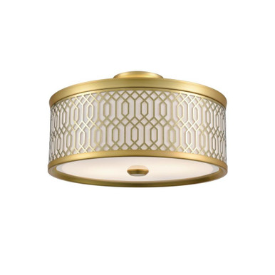Tortona 2 Light Semi Flush Mount 9 Inch Tall and 16.25 Inch Wide by DVI - DVP33911VBR-SW